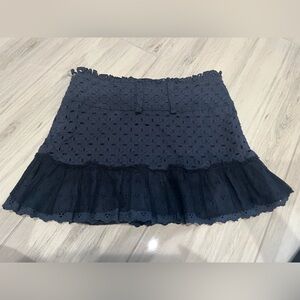 Patrizia Pepe Blue Mini Skirt with ruffle details